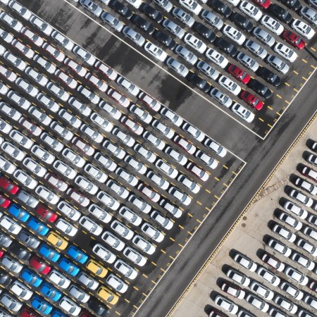 Cars awaiting shipping