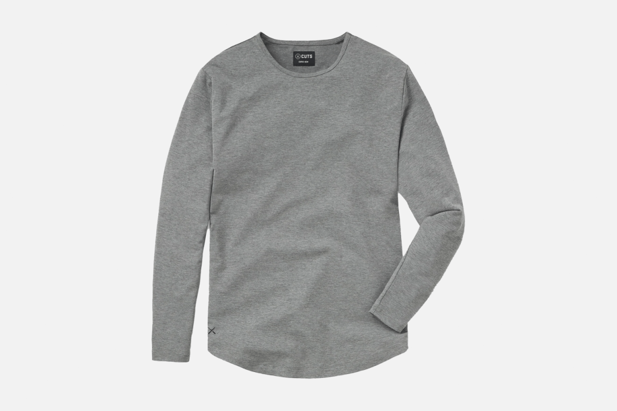 Cuts AO Long Sleeve Curve-Hem Tee