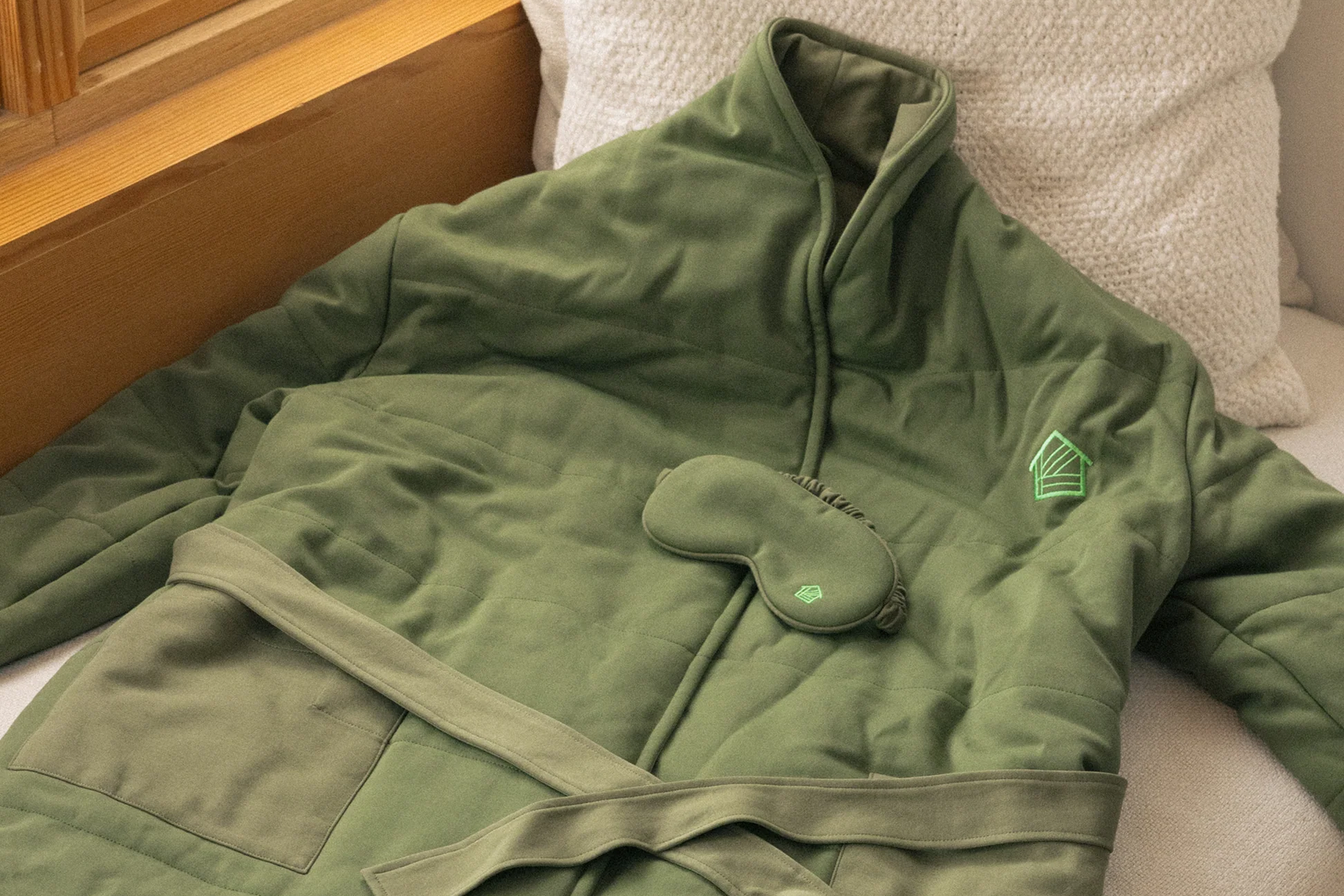 Houseplant Housecoat and Sleeping Mask