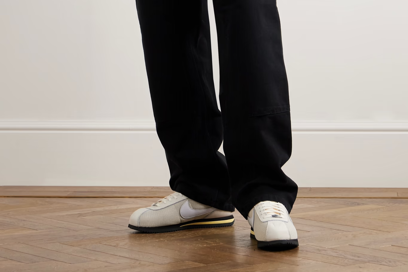 NIKE Cortez Leather &amp; Mesh Sneakers