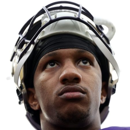 Michael Penix Jr. reacts after the beating Utah Utes.