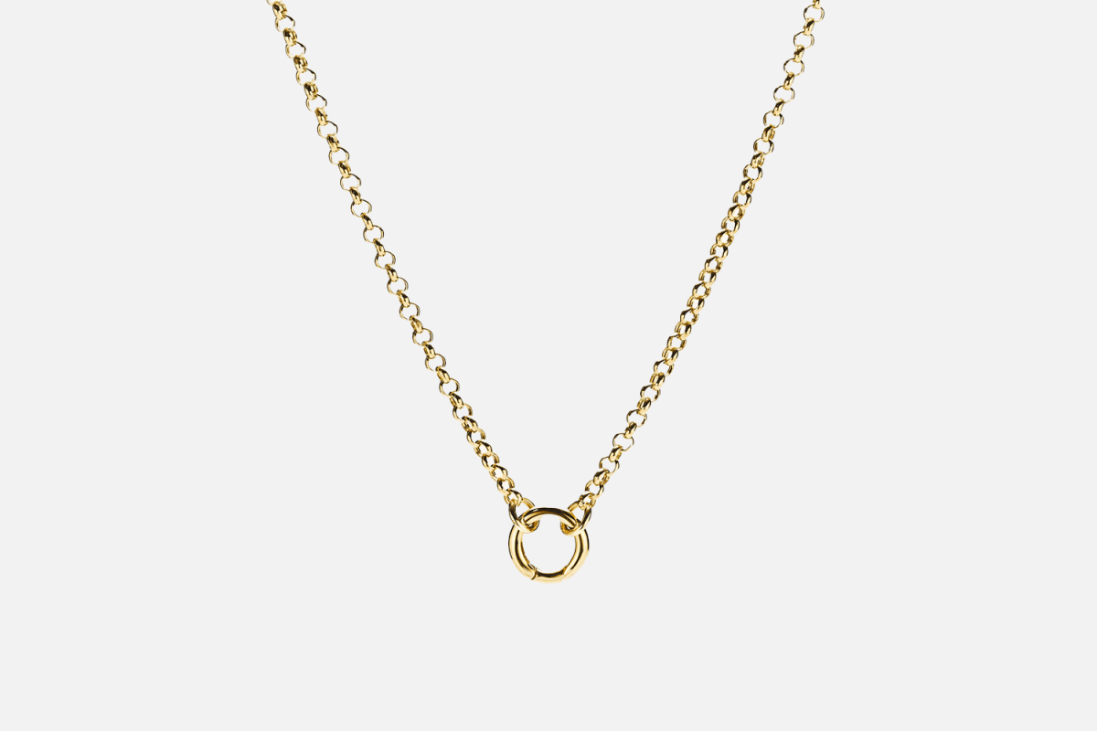 Mejuri Rolo Chain Charm Necklace