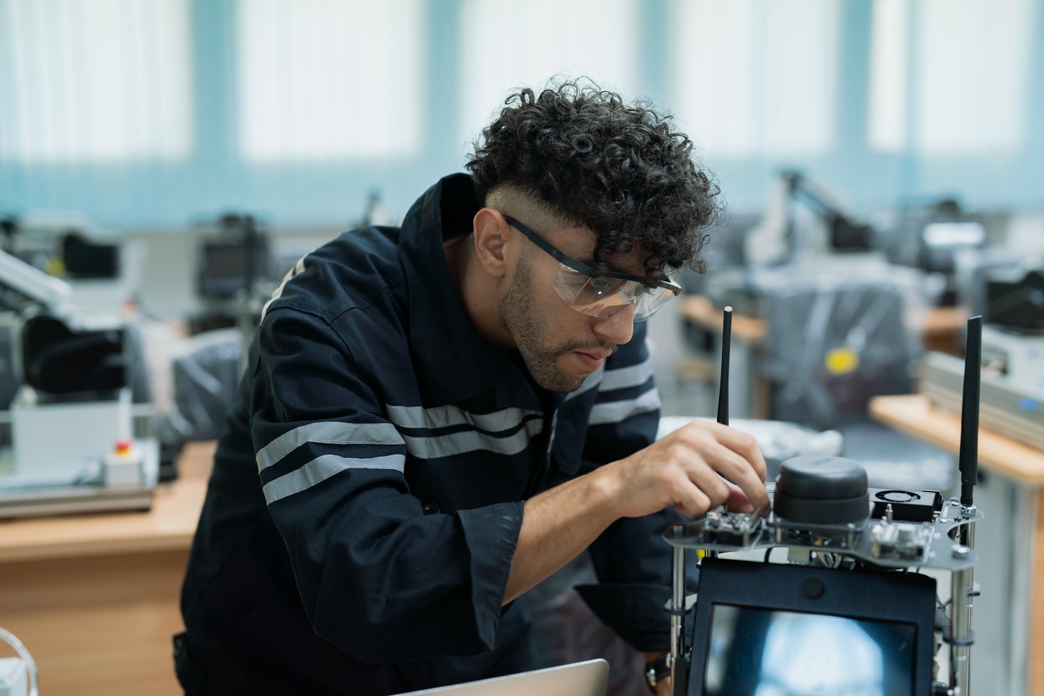 Scientist working in lab