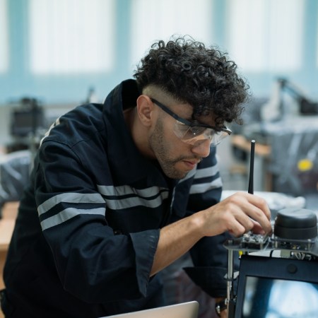 Scientist working in lab