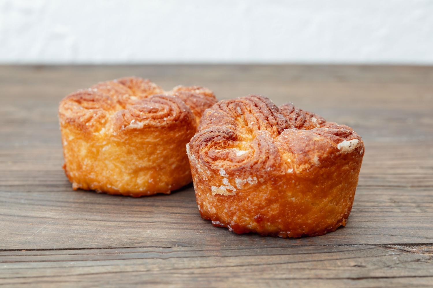 two roll-shaped pastries