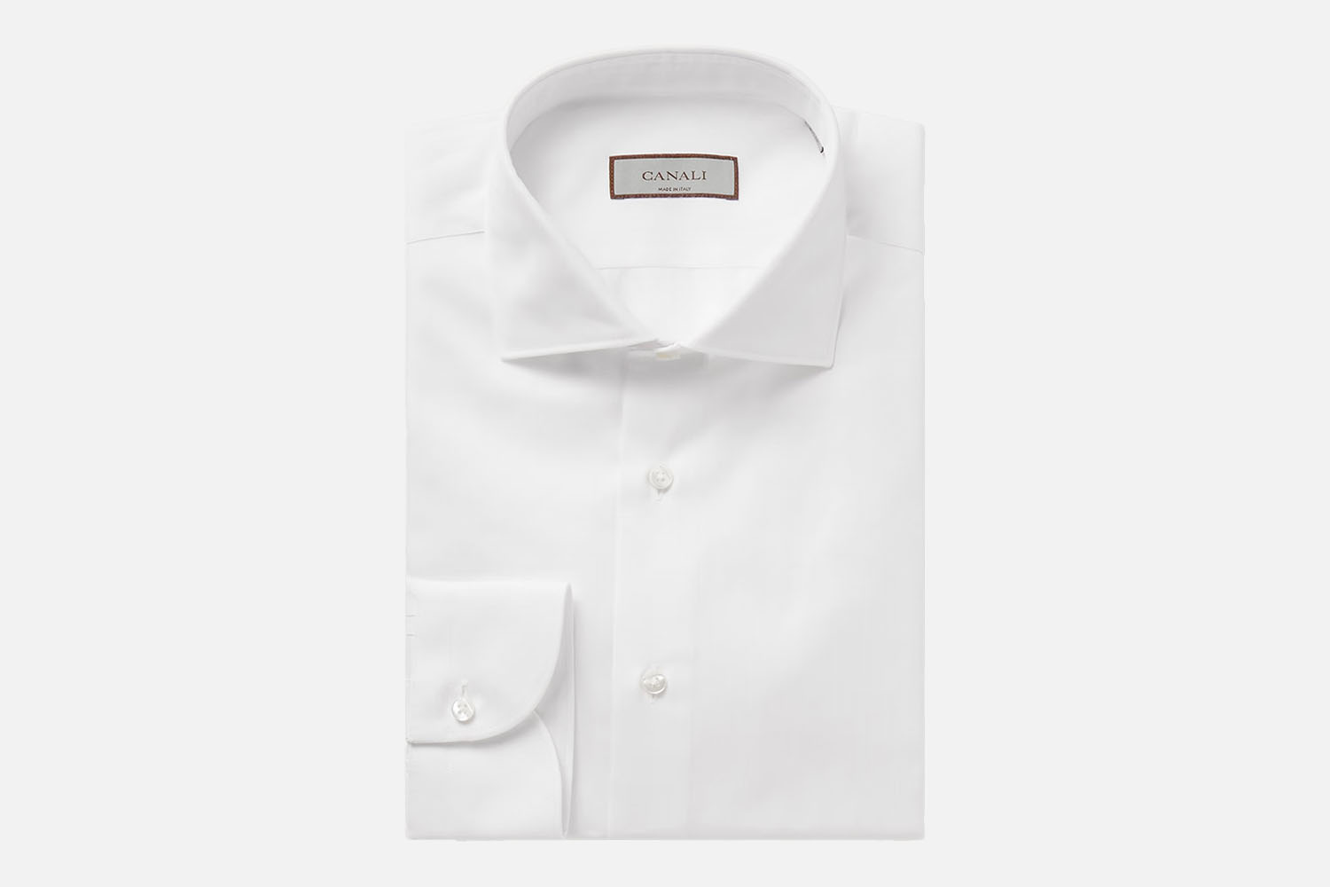 Canali Slim-Fit Cutaway-Collar Cotton-Twill Shirt