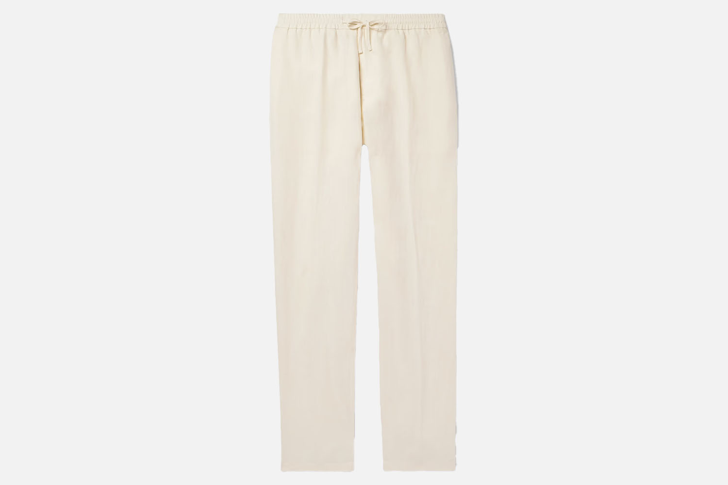 Canali Straight-Leg Linen Drawstring Trousers