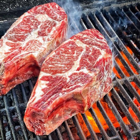 The dry-aged Jorge ribsteak from Flannery Beef