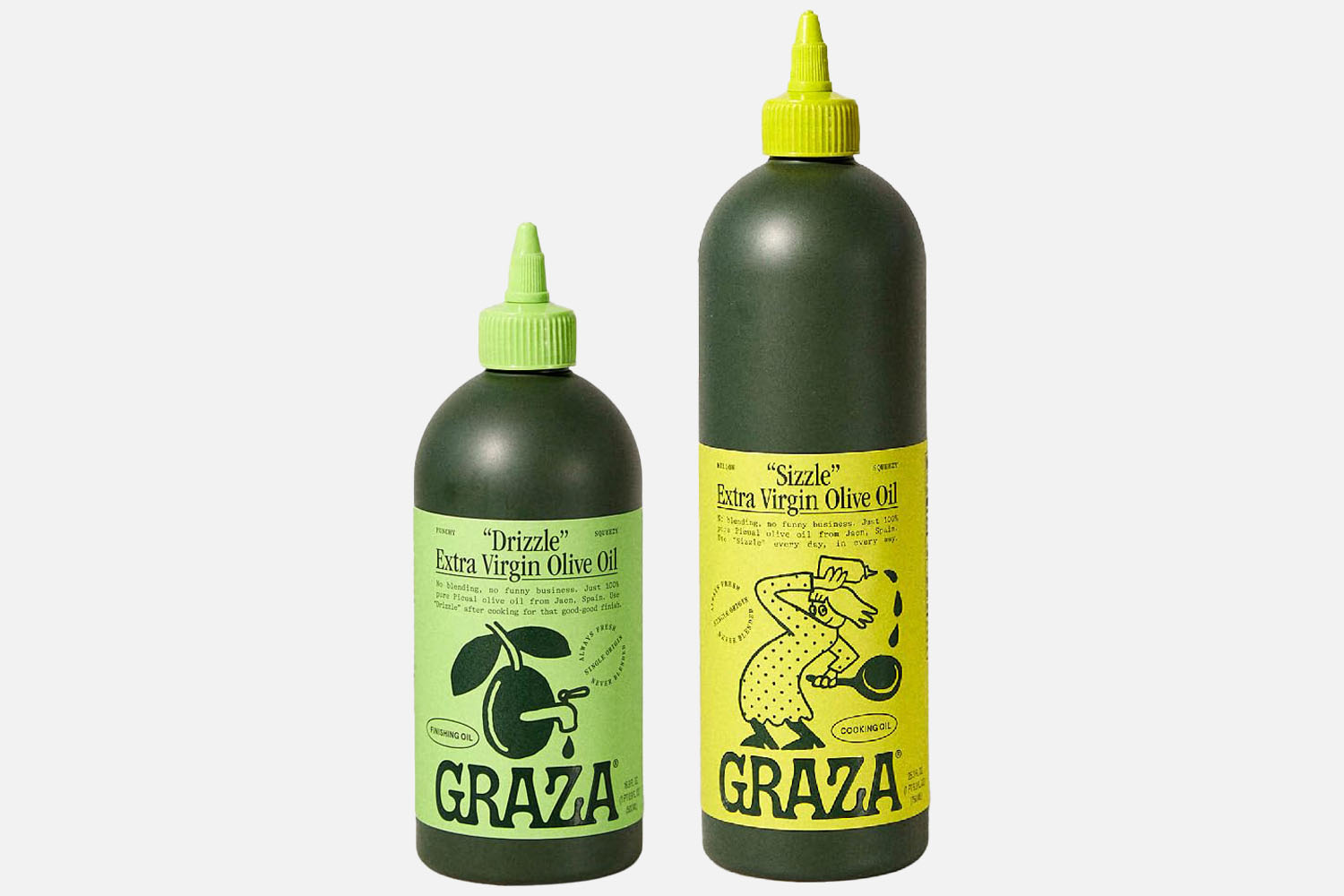 Graza “The Duo” Drizzle u0026amp;amp; Sizzle Olive Oil Set