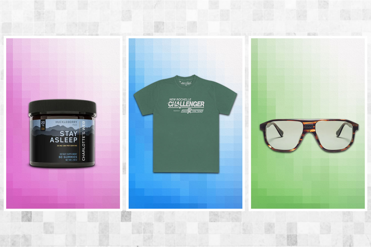 a collage of items that InsideHook editors bought in Febuary