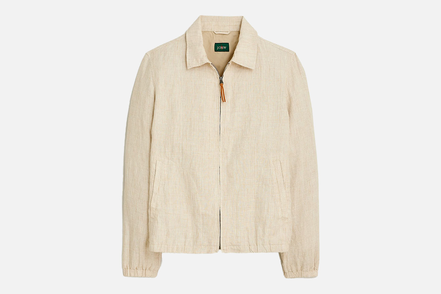 J.Crew Linen Plaid Harrington Jacket