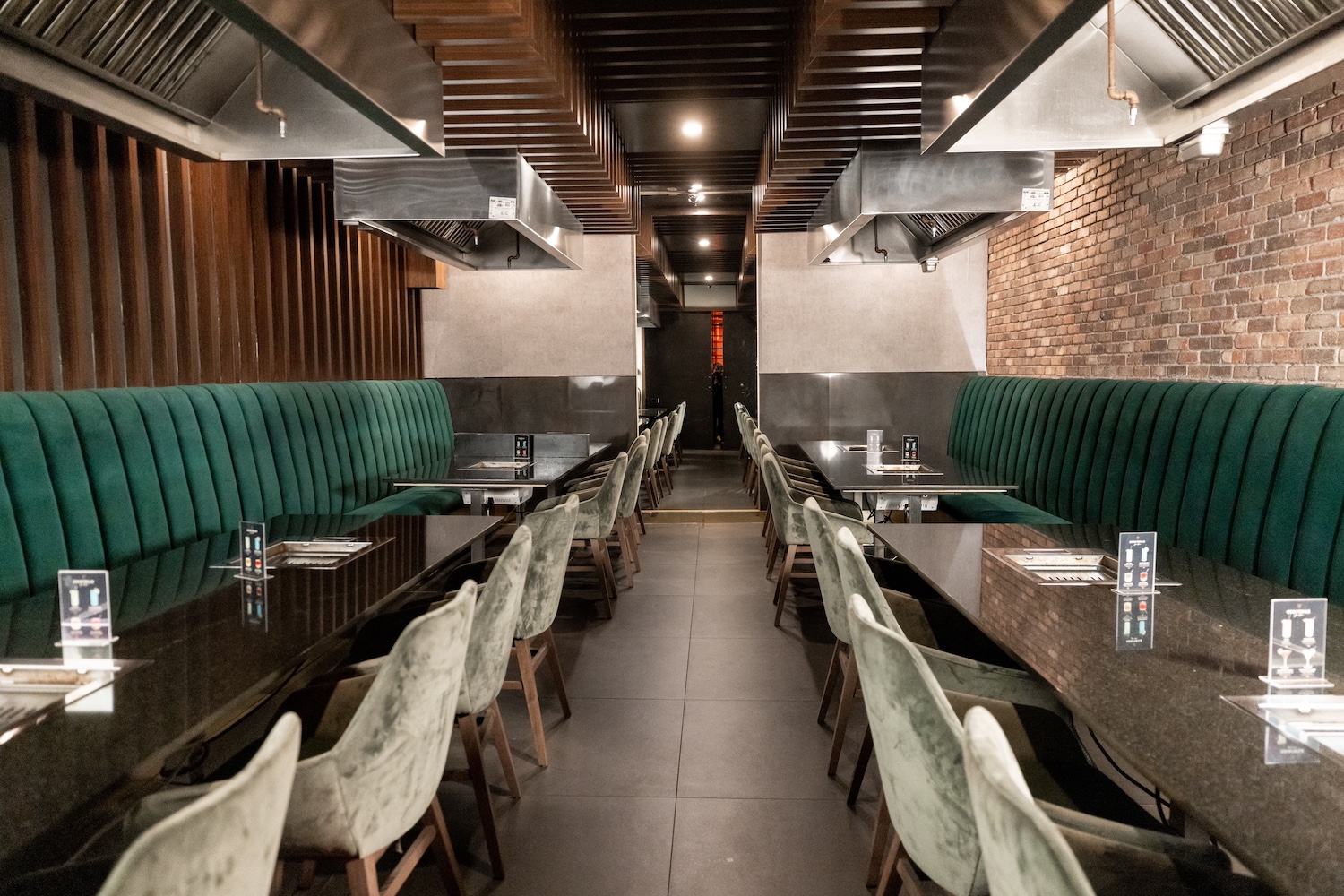 JOA Korean BBQ's private dining room, including 8 grills