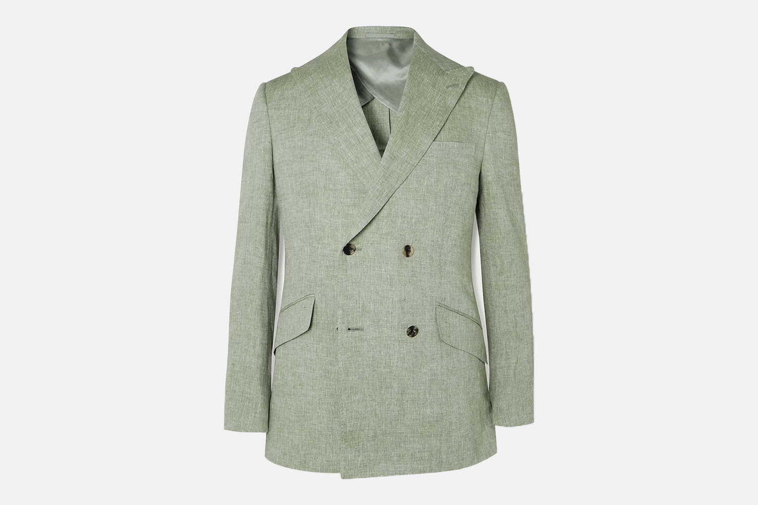 Kingsman Double-Breasted Linen Suit Jacket