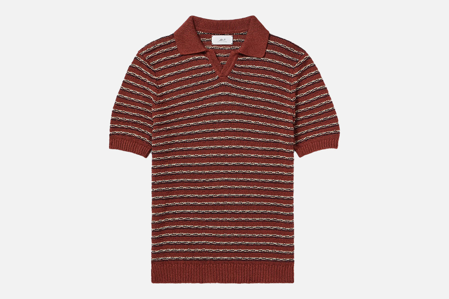 Mr. P Textured Linen and Cotton-Blend Polo Shirt
