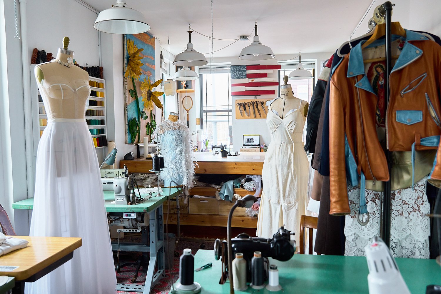 The studio at Chasing Tailor, one of the best tailors in NYC