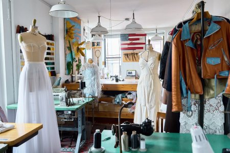 The studio at Chasing Tailor, one of the best tailors in NYC