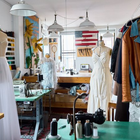 The studio at Chasing Tailor, one of the best tailors in NYC