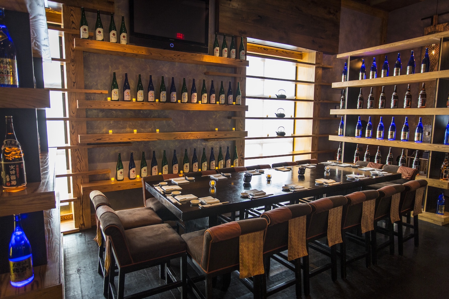 Nobu Dallas' private sake table