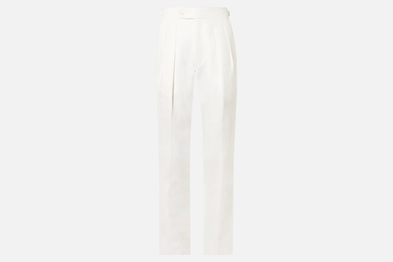 Richard James Tapered Pleated Linen Trousers