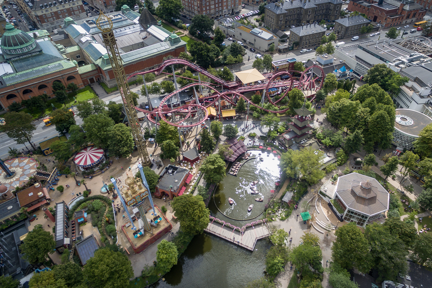 Aerial view of Tivoli Gardens