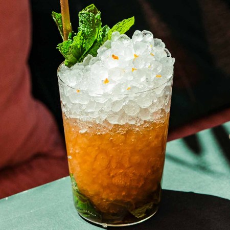 Tropicalia Julep cocktail, one of our the whiskey cocktails for summer we got the recipe for