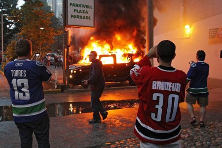 Vancouver broke out in riots after the Canucks lost in 2011.