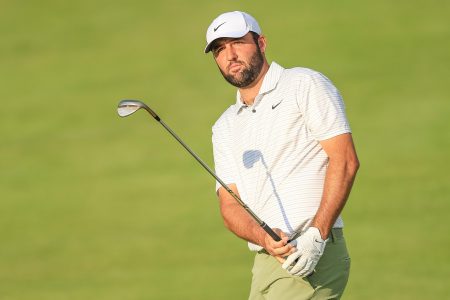 Scottie Scheffler plays at the 2024 PGA Championship.