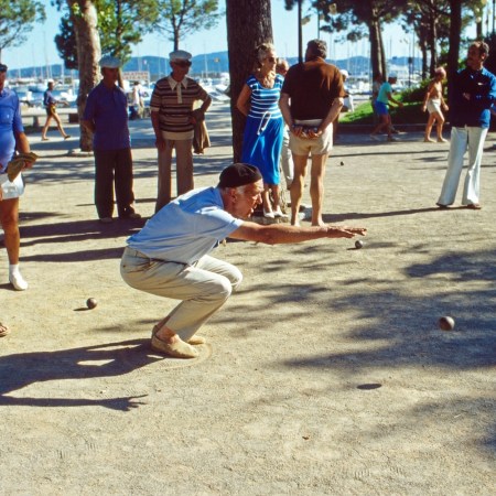 Prince Bertil of Sweden playing Boccia at Sainte Maxime, France 1977.