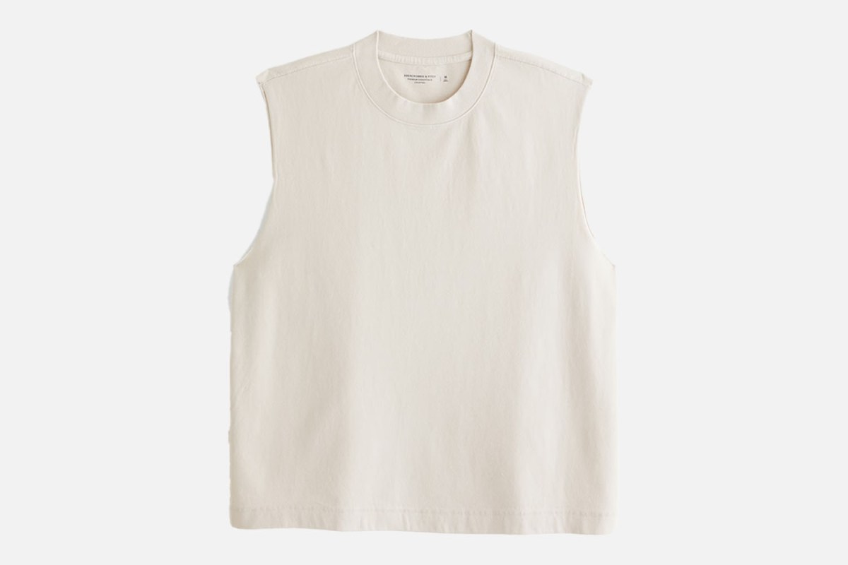 Abercrombie u0026amp;amp; Fitch Premium Heavyweight Cropped Tank