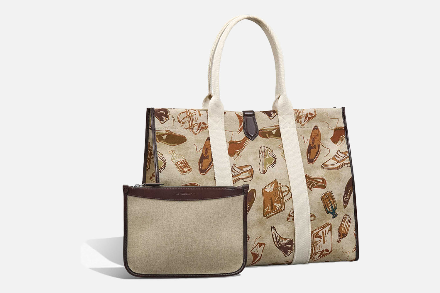 Berluti Open Tote XL Printed Fabric Tote Bag