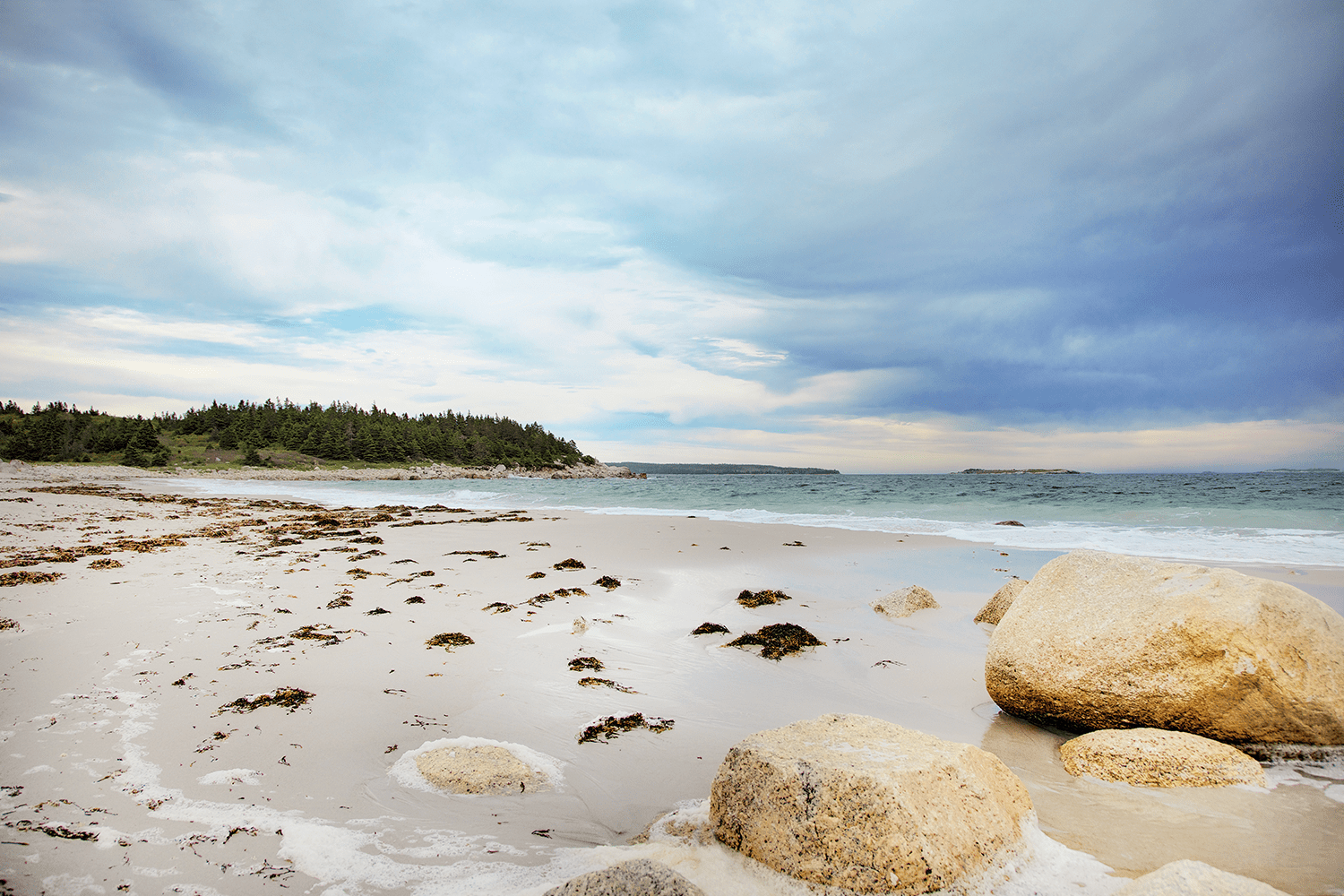 Crystal Crescent Beach, located at the mouth of Halifax Harbour.
