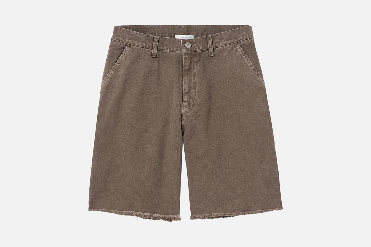 John Elliot Cut-Off Straight-Leg Frayed Denim Shorts