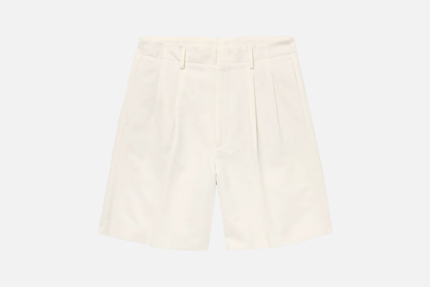 Loro Piana Joetsu Wide-Leg Pleated Twill Shorts