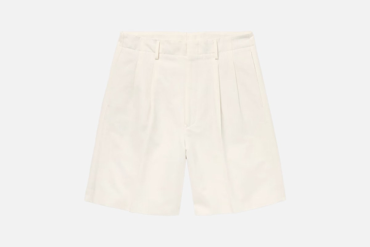 Loro Piana Joetsu Wide-Leg Pleated Twill Shorts