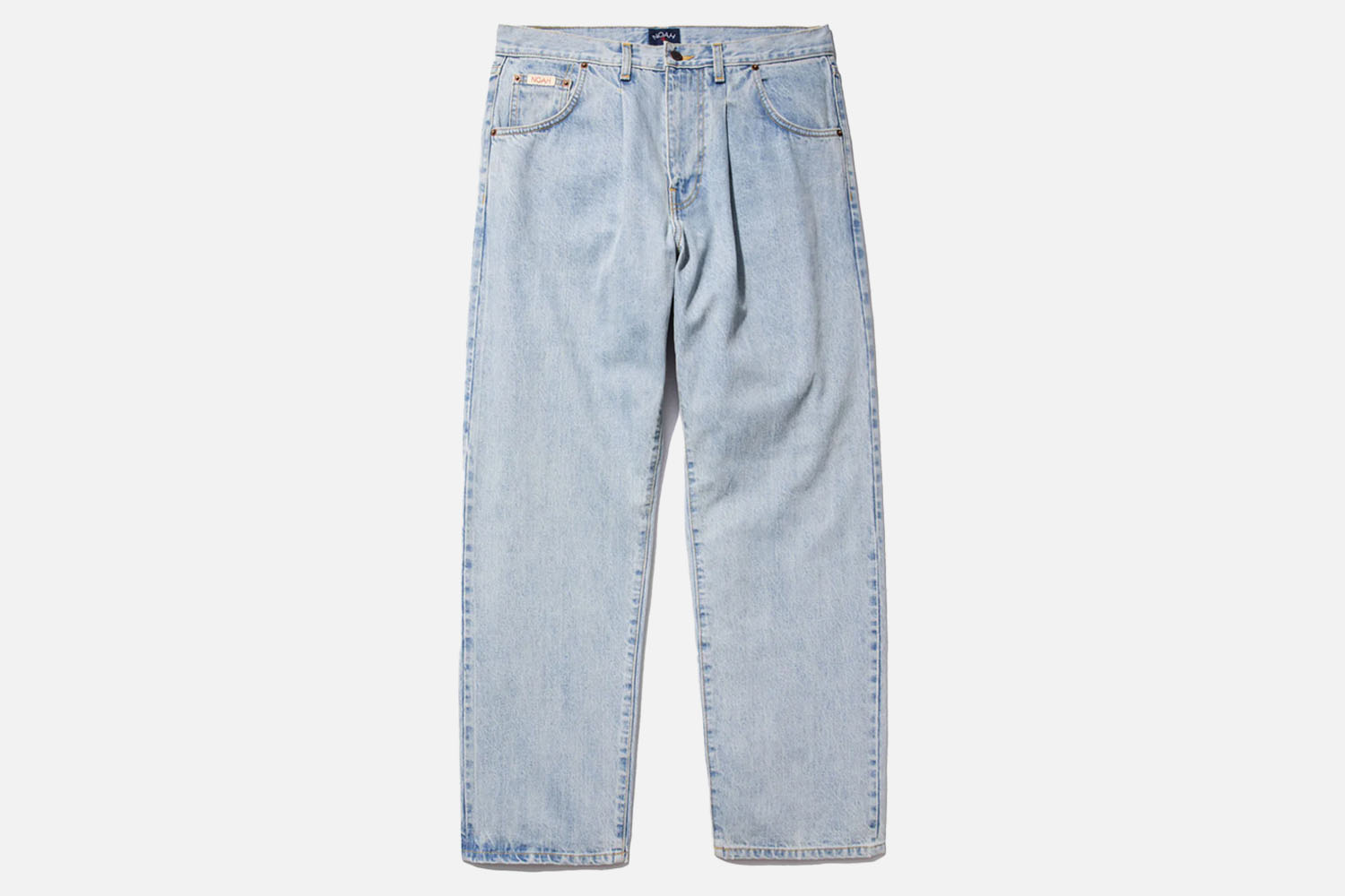 Noah Pleated Selvedge Straight Leg Jeans