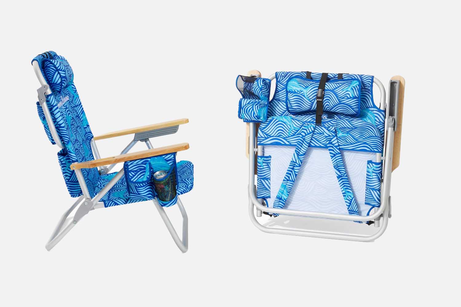 Tommy Bahama Swimming Marlins Deluxe Backpack Beach Chair