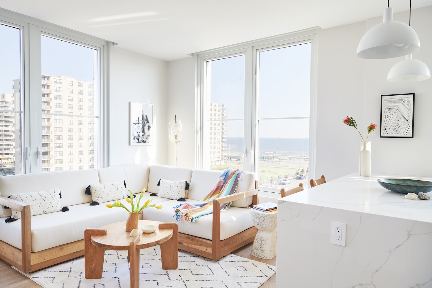 A Bungalow-style room at the Rockaway Hotel, a few blocks from Rockaway Beach