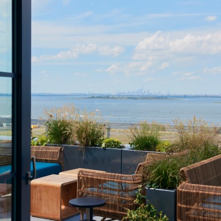 View of Rockaway Beach from the rooftop of the Rockaway Hotel