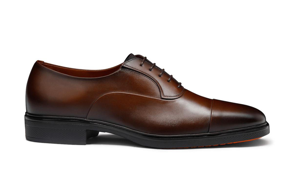 Men’s Dark Brown Leather Easy Lace-Up
