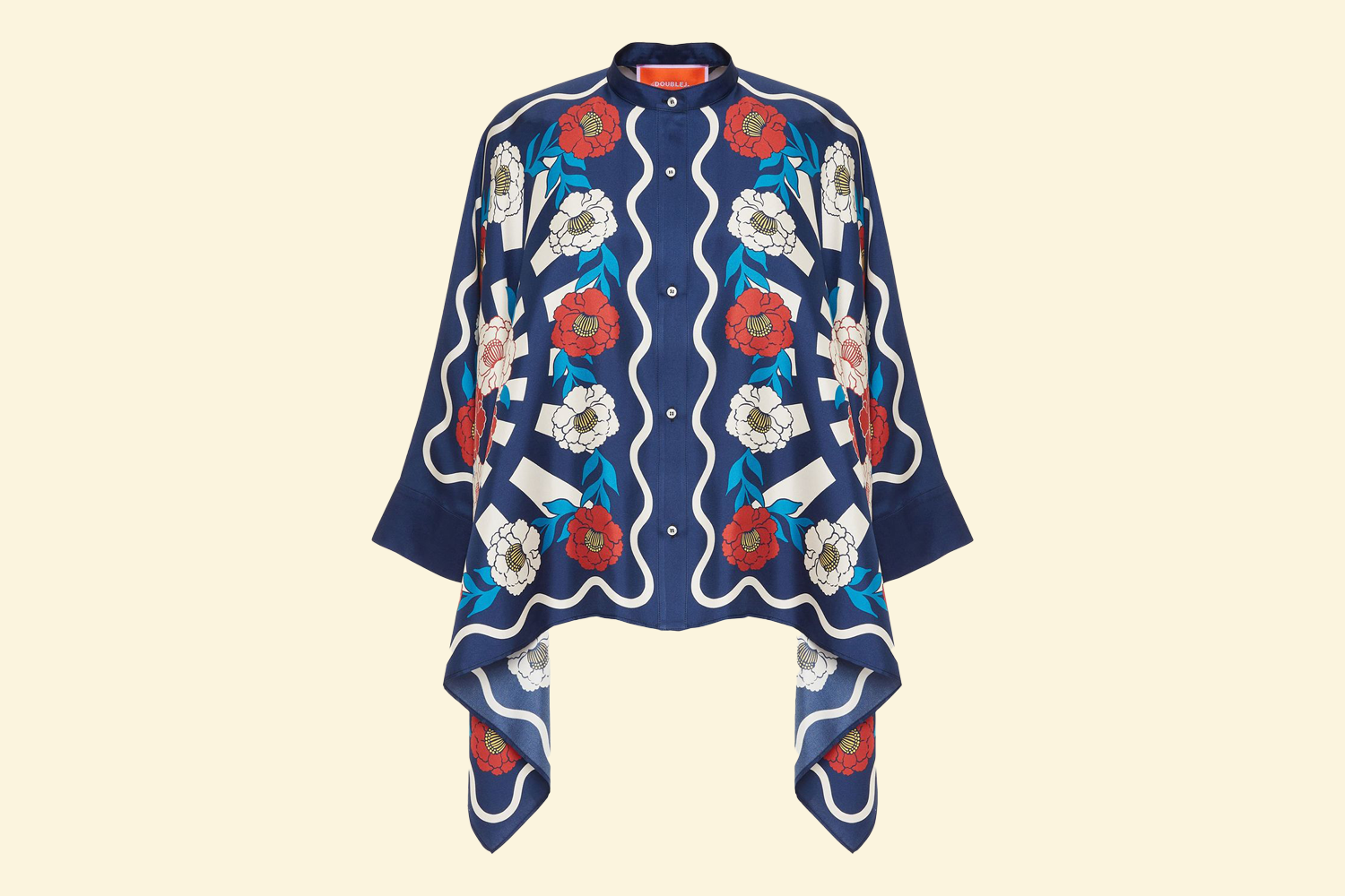 Orlebar Brown x La DoubleJ Foulard Shirt Whitsun Placée Blue