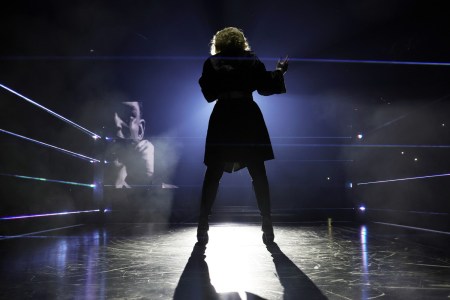 Madonna on the "Celebration" tour