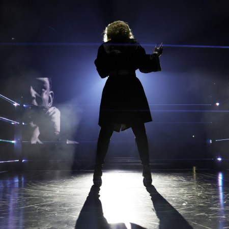 Madonna on the "Celebration" tour