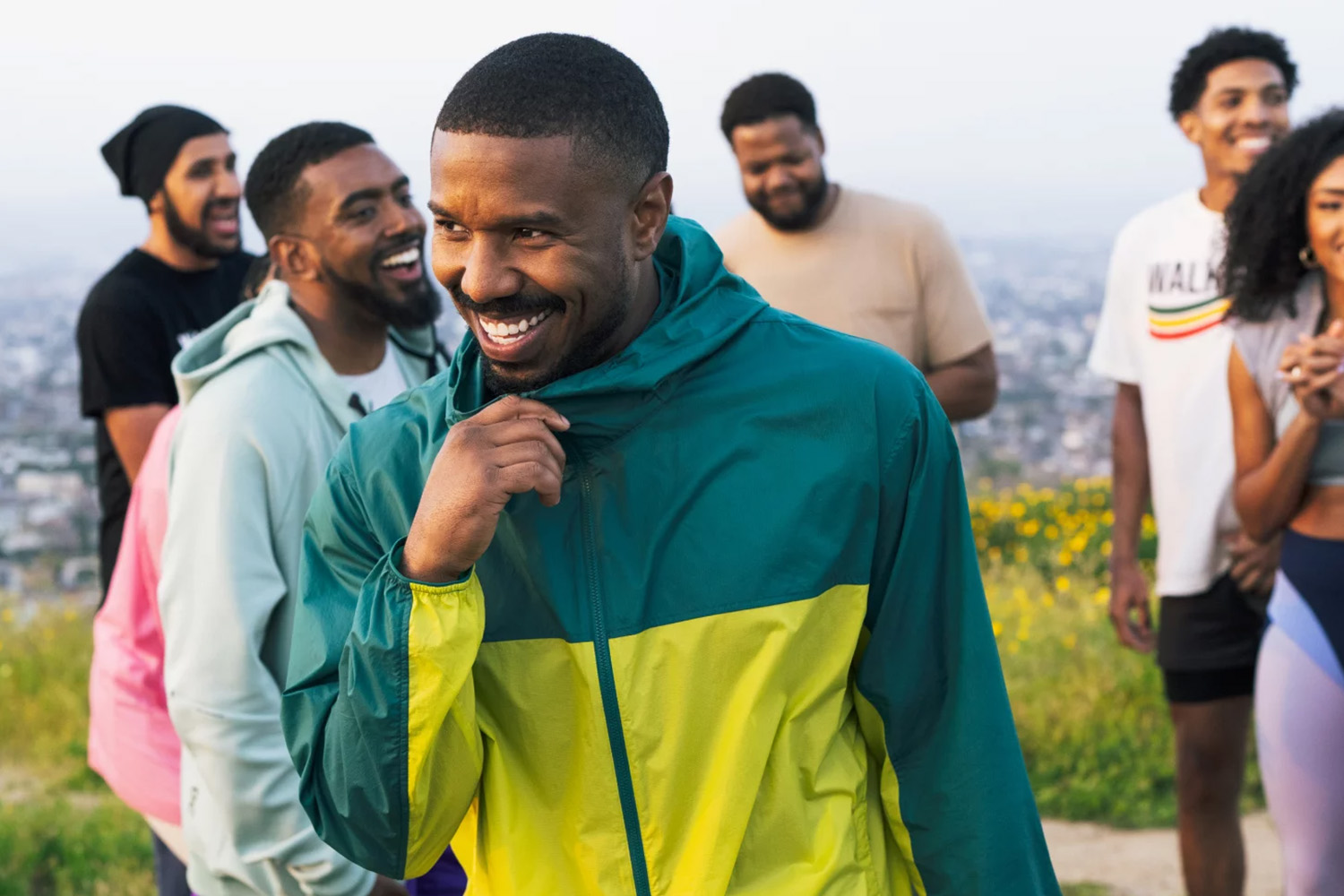 A still from the Propel shoot, featuring Jordan with members of WalkGood LA.