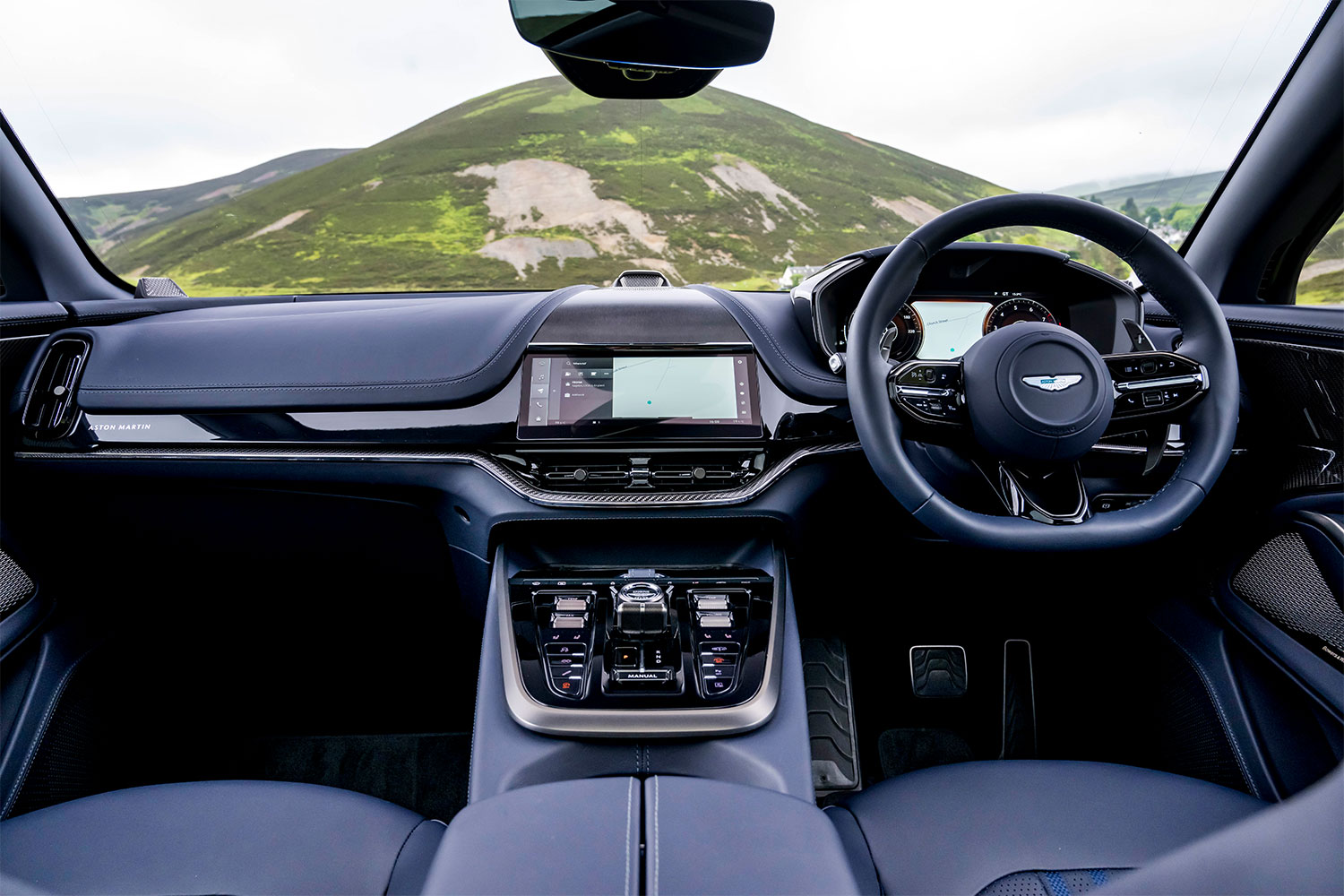 The 2025 Aston Martin DBX707, featuring a redesigned dashboard and center console