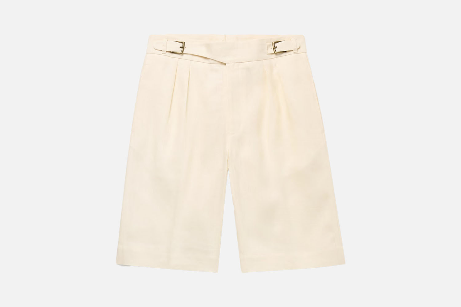 Anderson u0026amp;amp; Sheppard Gurkha Straight-Leg Pleated Linen Shorts