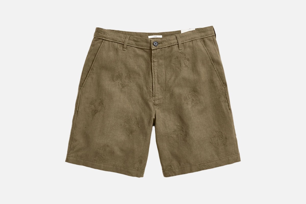 Billy Reid Pelican Gulf Embroidered Short