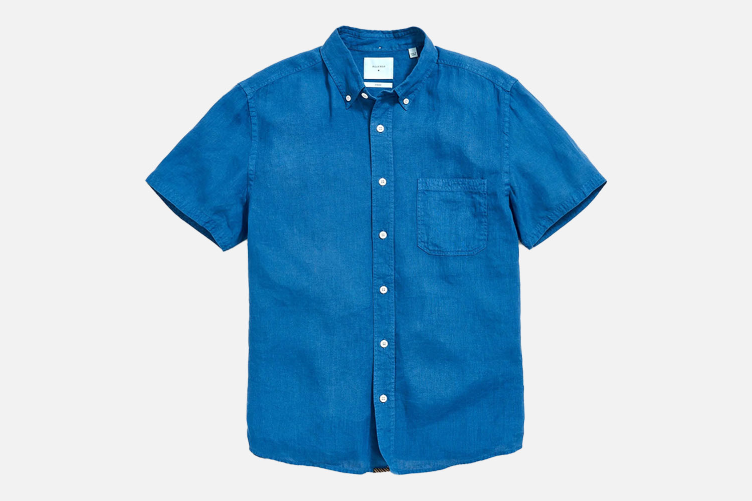 Billy Reid Short Sleeve Linen Tuscumbia Shirt Button Down