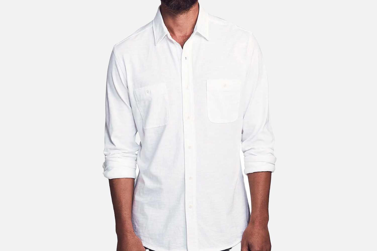 Faherty Knit Seasons Organic Cotton Button-Up Shirt
