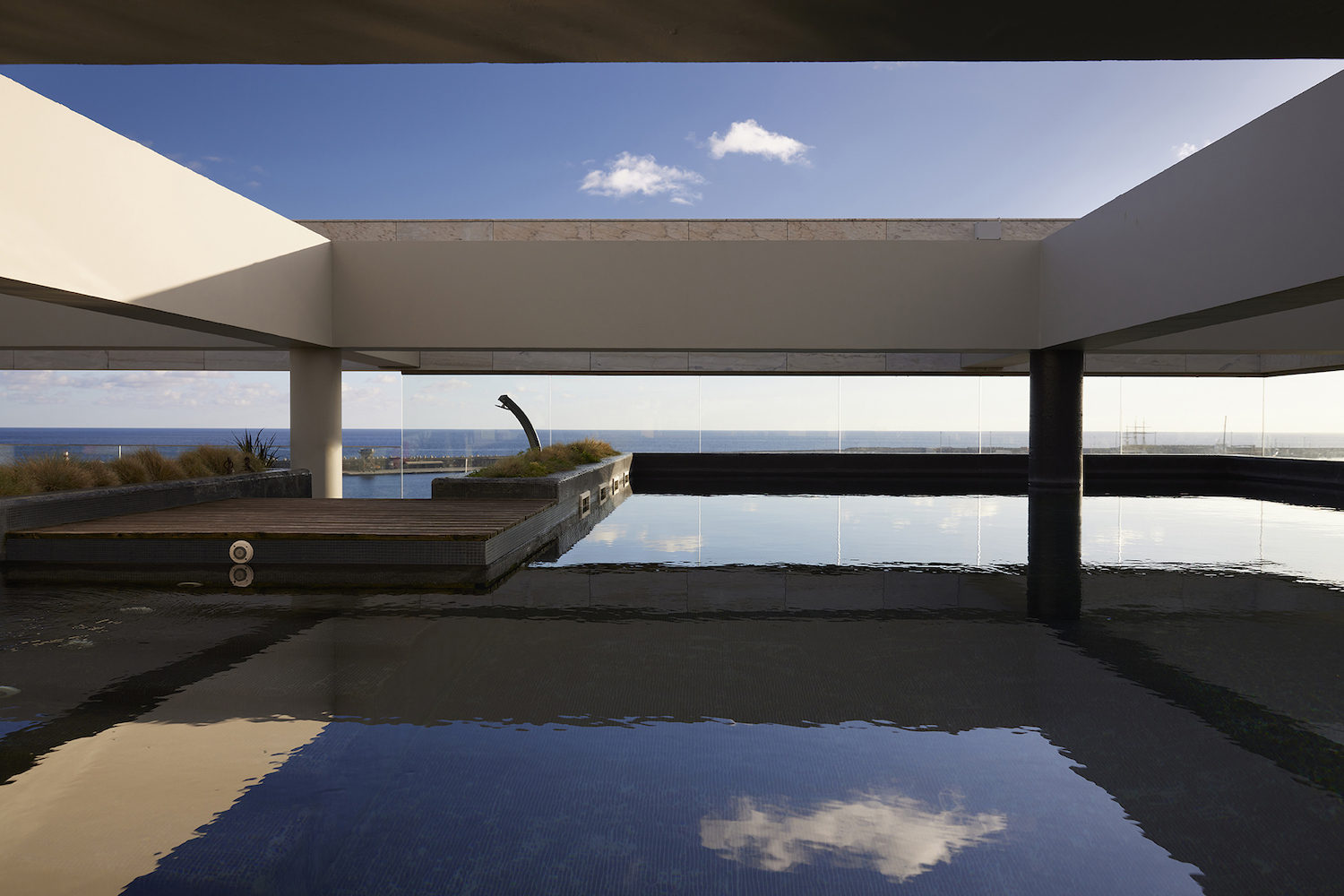 The rooftop pool at Octant Ponta Delgada