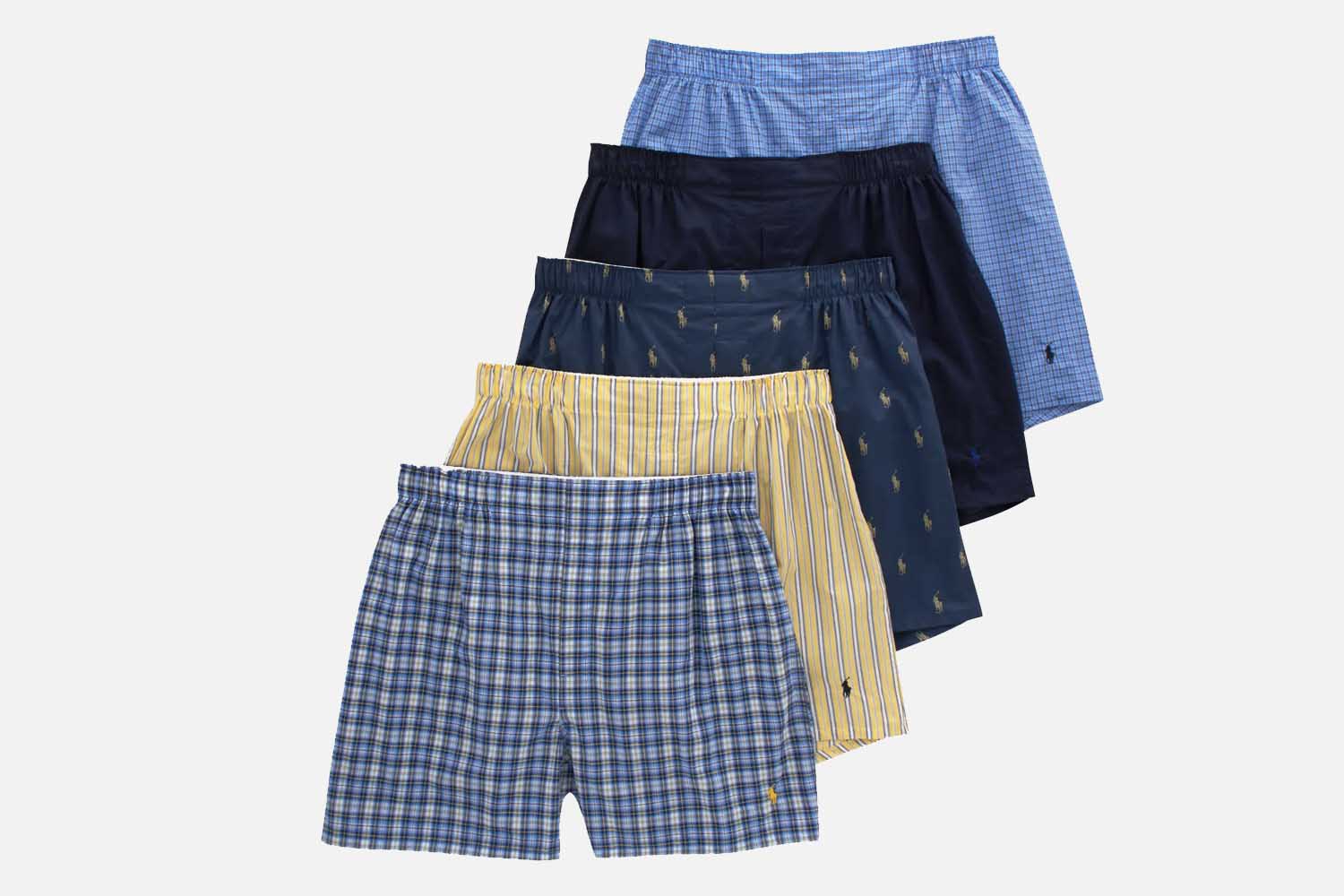 Polo Ralph Lauren Assorted 5-Pack Woven Cotton Boxers